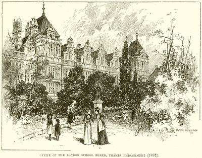Bureau du London School Board, Thames Embankment (1892) - English School