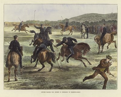 Officiers jouant au polo - English School