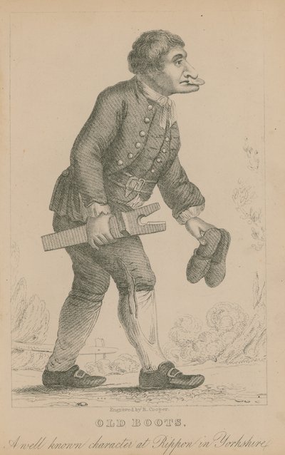 Old Boots, un personnage bien connu à Rippon dans le Yorkshire - English School