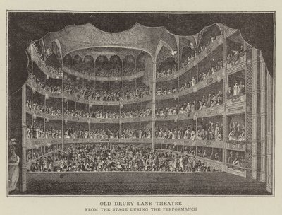 Ancien théâtre de Drury Lane (gravure) - English School