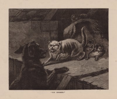 "Vieux ennemis" (gravure) - English School