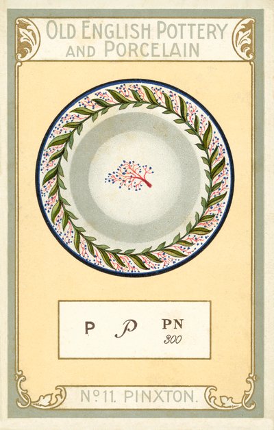 Vieille poterie et porcelaine anglaises : Pinxton - English School
