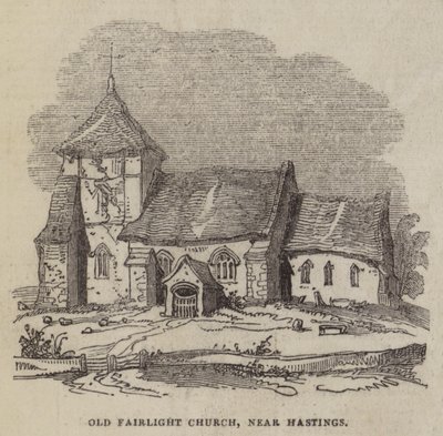 Ancienne église de Fairlight, près de Hastings - English School