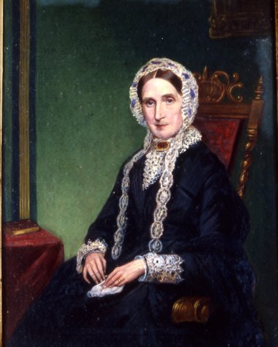 Vieille dame en deuil, c.1850 - English School