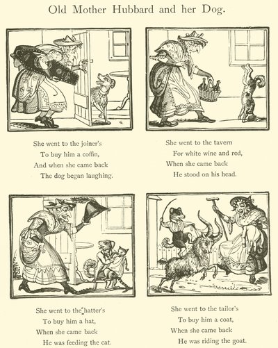 La vieille mère Hubbard et son chien - English School