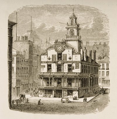 Ancien State House, Boston, vers 1870, de 