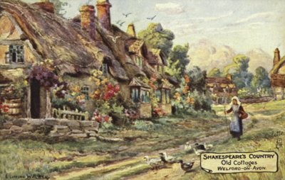 Vieilles chaumières, Welford-on-Avon, Warwickshire - English School
