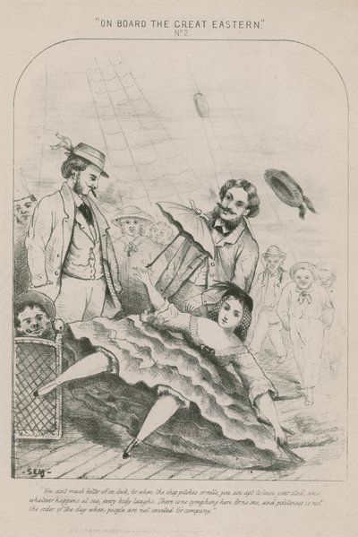 À bord du Great Eastern; marche sur le pont - English School