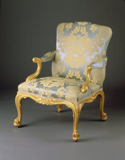 Un des quatre fauteuils George III, vers 1765 - English School