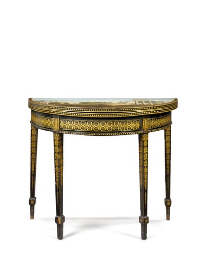 Une des deux tables à thé de George III, possiblement irlandaise, vers 1780 - English School