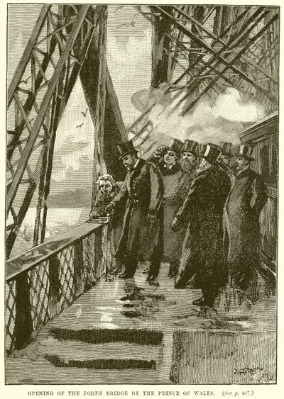 Ouverture du Pont du Forth par le Prince de Galles - English School