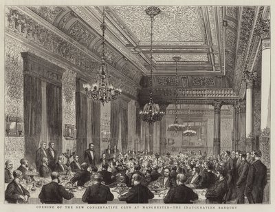 Ouverture du nouveau club conservateur à Manchester, le banquet d