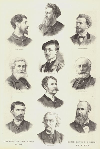 Ouverture du Salon de Paris, quelques peintres français vivants (gravure) - English School