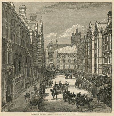Ouverture des Cours royales de justice : La grande cour intérieure - English School