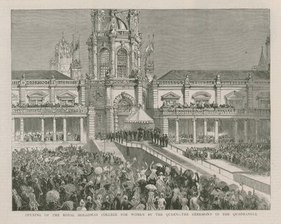 Ouverture du Royal Holloway College pour femmes par la Reine - English School