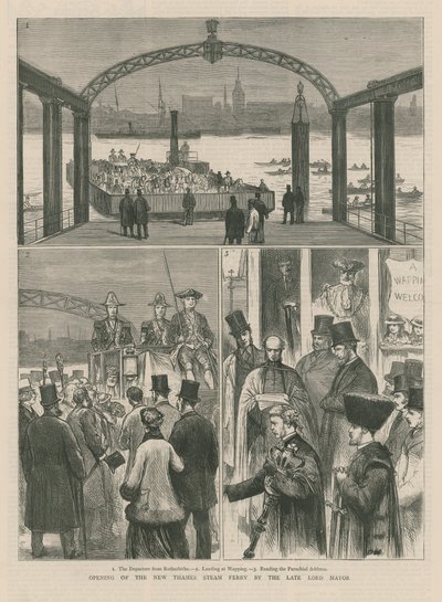 Ouverture du nouveau ferry à vapeur de la Tamise - English School