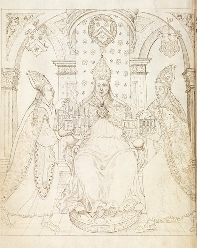 Page opposée de la Vie de William of Wykeham par Thomas Martin, Londres 1597 - English School