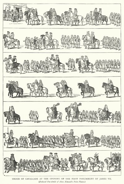 Ordre de la cavalcade à l