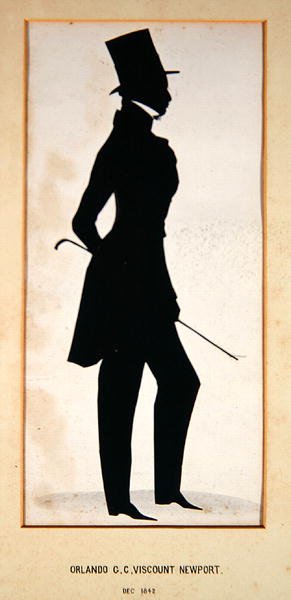 Orlando, vicomte Newport, silhouette par un artiste inconnu - English School