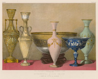 Groupe de verre ornemental - English School