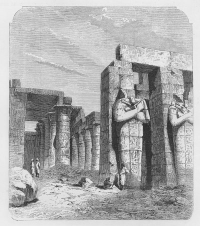 Colonnes Osiride du Rameseum, Thèbes - English School
