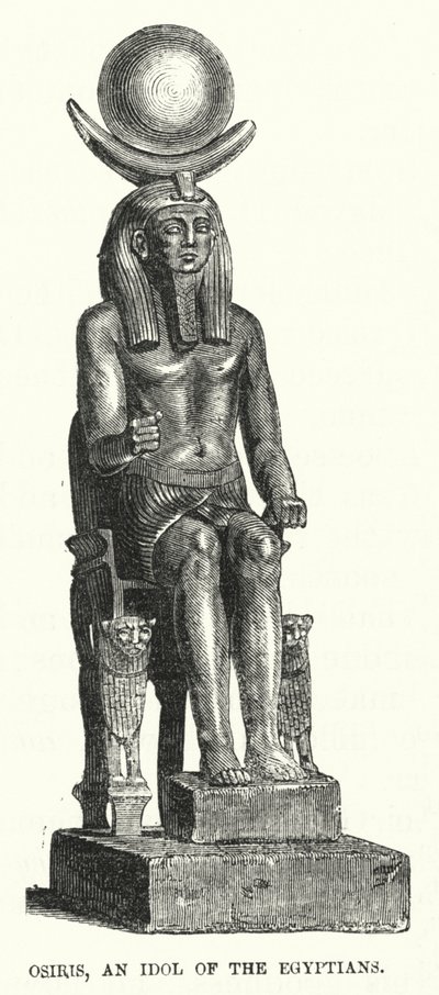 Osiris, une idole des Égyptiens (gravure) - English School