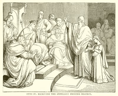 Otto IV recevant la suppliante princesse Béatrix - English School