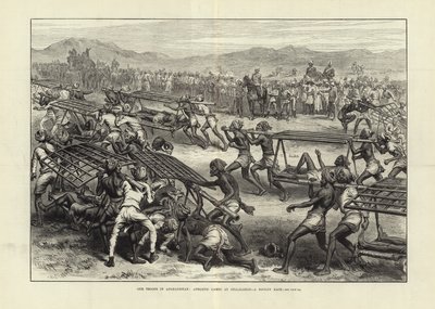 Nos troupes en Afghanistan : Jeux athlétiques à Jellalabad - Une course de dooley - English School