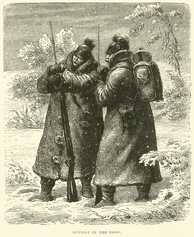 Avant-poste dans la neige, octobre 1870 - English School