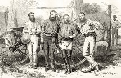 Partie du télégraphe terrestre, vers 1872, de 