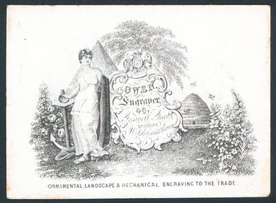 Owen, graveur, carte de visite - English School