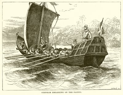 Oxenham embarquant sur le Pacifique - English School