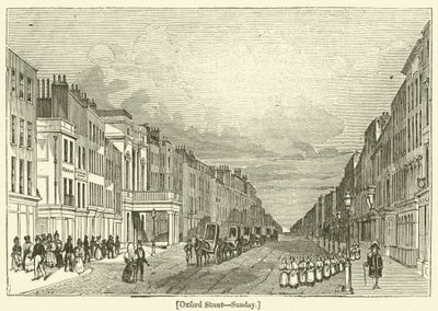Oxford Street, dimanche (gravure) - English School