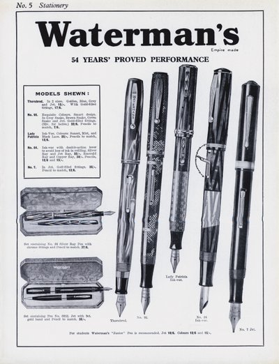 Page du catalogue des magasins Army and Navy - English School