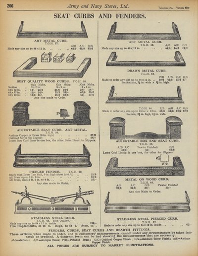 Page du catalogue Army and Navy Stores - English School