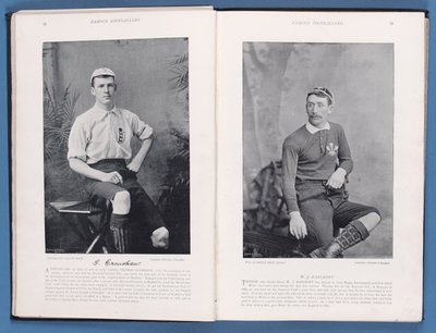 Page de Célèbres Footballeurs 1895-96, avec Thomas Crawshaw et William Bancroft, 1896 - English School