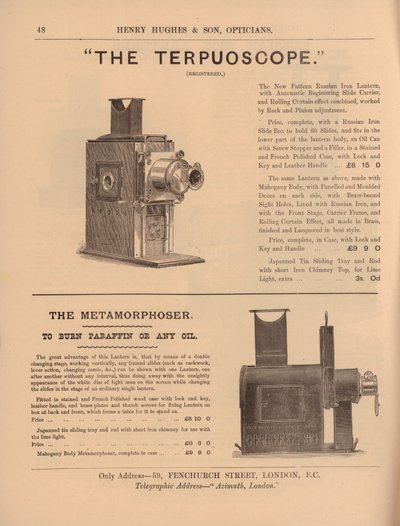 Page du nouveau catalogue de Henry Hughes & Son - English School