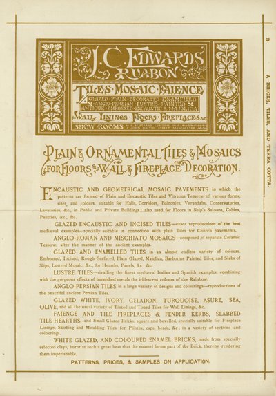 Page du Compendium des architectes, géomètres et ingénieurs 1892 - English School