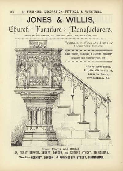 Page du Compendium des architectes, géomètres et ingénieurs 1892 - English School
