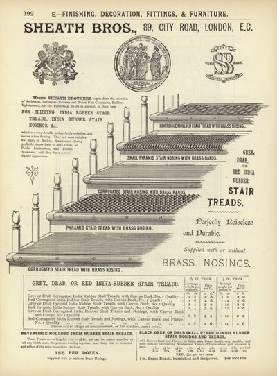 Page du Compendium des architectes, géomètres et ingénieurs 1892 - English School