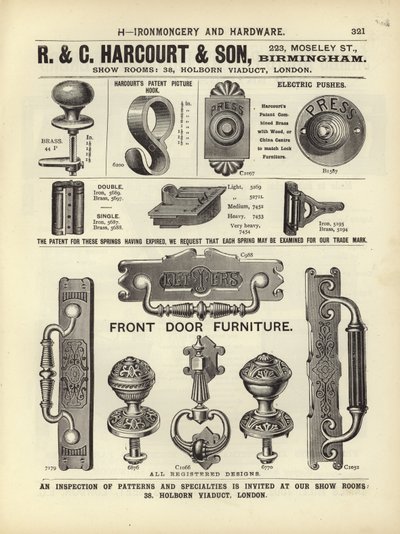Page du Compendium des architectes, géomètres et ingénieurs 1892 - English School