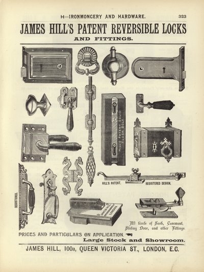 Page du Compendium des architectes, géomètres et ingénieurs 1892 - English School