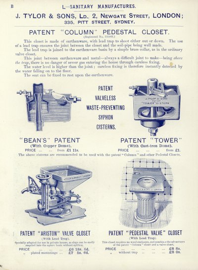 Page du Compendium des architectes, géomètres et ingénieurs 1892 - English School