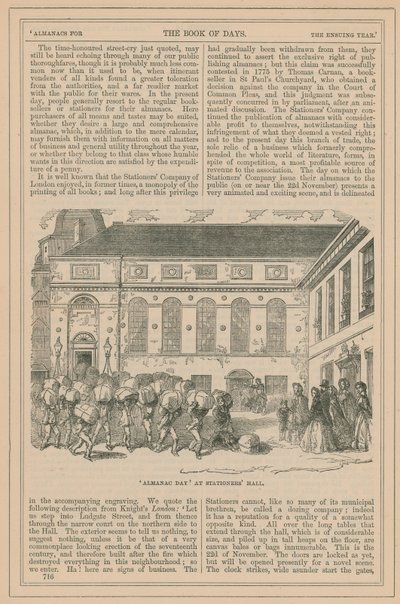 Page du Livre des Jours - English School