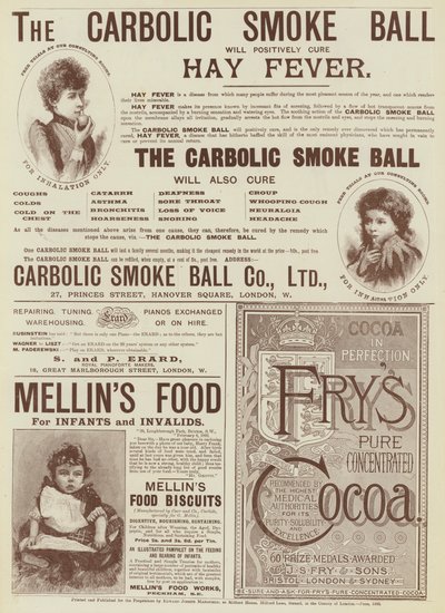 Page de publicités (gravure) - English School