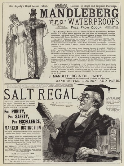 Page de publicités (gravure) - English School