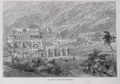 Palais de Sans Souci, Nord Haïti, de Saint-Domingue passé et présent par Samuel Hazard, pub. 1873 - English School