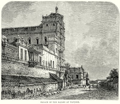 Palais des Rajahs à Tanjore (gravure) - English School