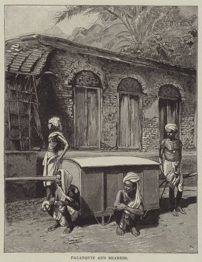 Palanquin et porteurs - English School