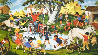 Pandémonium dans la cour de la ferme - English School